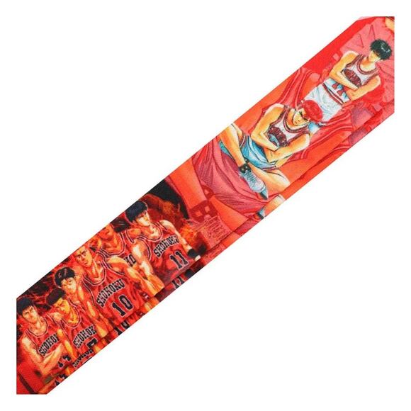 Classic Anime Slamdunk Neck strap Lanyard & Clip Red Fabric One Size Unisex - Picture 3 of 4
